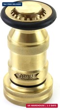 1.5in NST/NH Brass Fire Hose Nozzle Jet Fog Adjustable 85 GPM 100 PSI Water picture
