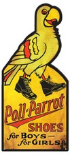 Poll-Parrot Shoes For Boys & Girls Metal Sign 10.6x23 picture