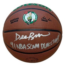 Dee Brown Autographed Boston Celtics Logo Basketball w/