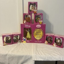 Disney Snow White 7 Dwarfs Complete Figurine Display Set 2002 CVS Boxed NIB RARE picture