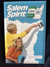 Vintage 1984 Salem Cigarette Metal Sign 9 x 13.75 Inches New. Salem Spirit NOS picture