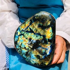 4.4LB Large Natural Gorgeous Labradorite Quartz Crystal Stone Specimen Healing picture