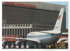 AIRPORT Moscow Aircraft airlines plane Aviation Aeroflot Soviet Postcard Old picture