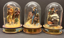 JOHN WAYNE Franklin Mint Dome Figurines LOT OF 3 Big Jake, Comancheros, Stag - 2 picture