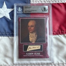 Aaron Burr Word from Autograph Signed Beckett BAS  Dueled Alexander Hamilton picture