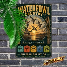 Remington Duck Hunting Door Metal Sign Retro Lodge Cabin Wall Decoration picture
