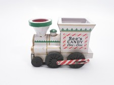 VINTAGE See’s Candy Choo-Choo Train Tin - Litho Metal Locomotive Decor picture