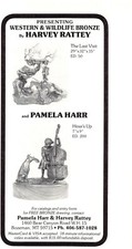 Harvey Rattey Pamela Harr Western & Wildlife Bronze Figures Vtg Mag Print Ad picture