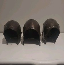Helmet Medieval Set Of Three Helmet , Bronze Handmade. VINTAGE COLLECTION  picture