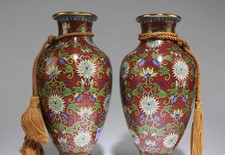 A Group of Two Cloisonne Vases picture