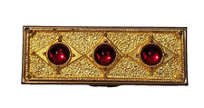 VTG Mike & Ally Gold-Tone Lipstick Holder w/Rhinestones picture