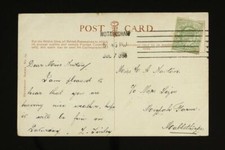 Postal History UK Postcard Nottingham 1909 Cancel Mablethorpe Mizpah Farm picture