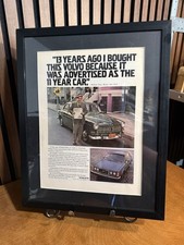 Framed Vintage 1966 Volvo Print Ad picture