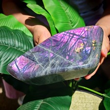 2.75LB TOP Natural Purple light labradorite quartz spectrolite crystal picture