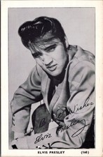 Vintage ELVIS PRESLEY Postcard VALEX PRODUCTS Blackpool 1950s Rock & Roll King picture