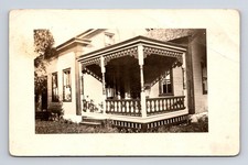 RPPC Porch of Home in Morrisville Morristown Vermont VT Real Photo Postcard picture