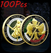 100X Put on the Whole Armor of God Commemorative Collection Coin Challenge Coins picture
