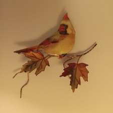 Bovano of Cheshire Female Cardinal with 2 Leaves picture