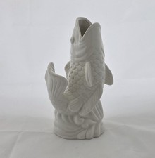 Vintage Benihana Jumping Open-Mouth Koi Fish Tiki Vase Mug 8.25 in. Porcelain picture