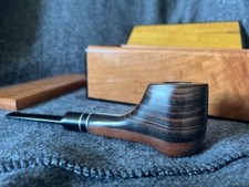 Handcrafted Gabon Ebony Tobacco Pipe w/ Ornamental handmade Box picture