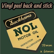 Duckhams NOL Motor Oil vintage jug pourer Vinyl sticker Classic Oil drum Car Uk picture