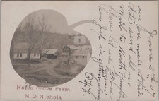 Maple Grove Farm MO Nichols Shelburne Falls MA Leaf Vignette RPPC 1907 Postcard picture
