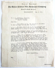 1912, Union Central Life Insurance Co., Cincinnati, OH, Marion Alabama Cen. Bank picture