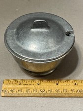 VINTAGE PEWTEREX SILVERTONE METAL COVERED SUGAR JAM BOWL NO SPOON picture