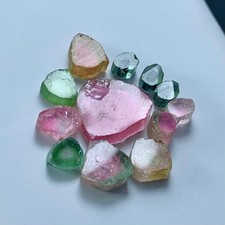 20 CT Natural Watermelon Tourmaline Crystals Slices From Afghanistan picture