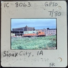 *1980 35mm Train/Railroad Slide 8063, Illinois Central, Sioux City, Iowa picture