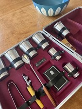 Vintage Ever-Wear Executair Cocktail Trav-L-Bar MCM Complete w/Key & Cards picture