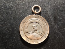 Vintage 1908 Harvard Interscholastic Meet 12lb Hammer Throw Medal -  bb357cxx picture