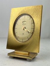 Stunning LeCoultre 8-Day Brass Desk Alarm Clock 2.75