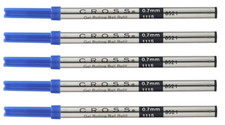 5 pk, Genuine Cross Selectip Rollerball Gel Pen Refills, Blue Medium, #8521 picture