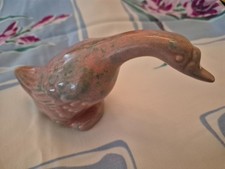 Vintage Pink Ceramic Goose Figurine  c.1950s picture