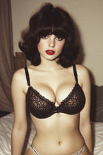Vintage 1970s  Risque Lingerie Model Portrait 4x6 Photo picture