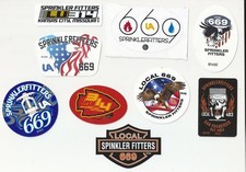 UA SPRINKLER FITTERS UNITED ASSOCIATION USA 669 ROAD Local UNION STICKER LOT picture
