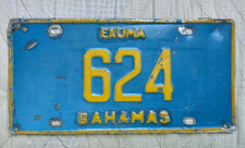 Vintage 2000s-2010s Metal Exuma Bahamas License Plate- 624 picture