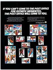 1984 USPS Print Ad, Los Angeles Olympic Games Stamps Mementos Come To You Art picture