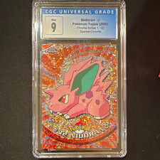 Topps 2000 Pokémon Chrome Series 1-32 Nidoran 32 Sparkle-Chrome CGC 9 picture