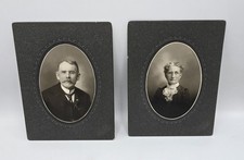 1900’s Pair Vintage Photos-Man Woman Couple-Gillett Studio, Grand Rapids, Mi picture
