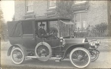 Young Man Driver Early motorcar  c1900s-10s Real Photo Vintage Postcard picture