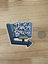 2025 Dutch Bros Grand Opening Sticker This Way Neon Sign RARE Limited Edition picture