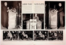 WWII Labor Peace Magazine Article Page 1940s CIO AFL Unity Victory Effort picture