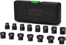 15 Pc 1/2in Drive Metric Low Profile Impact Socket Set 10-24mm Cr-Mo picture