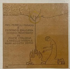 WILDT ADOLFO FIUME D’ITALIA 1920 SHIPPING PAPER PARCHMENT WEDDING PERELLI... picture