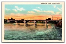 Main Street Bridge Over The Minnesota River Mankato MN Factory Chimney Telegraph picture