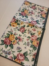 Vintage Longaberger Heirloom Floral Table Napkins Set of 4 Cottage Core NOS Rose picture