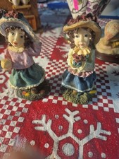 Ks collection Two vintage figurines of little girl picture