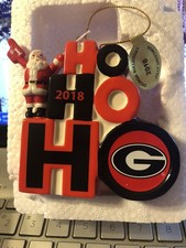 2018 Danbury Mint Georgia Bulldogs HoHoHo Christmas Ornament picture